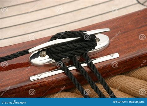 A Boat Cleat stock photo. Image of rope, speedboat, sailingboat - 6631700