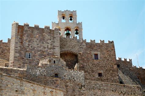 Monastery of St. John the Greek Island of Patmos Stock Image - Image of biblical, religious ...