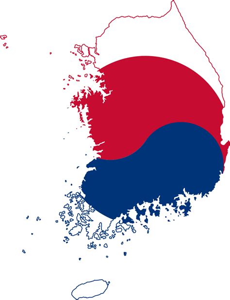 Flag-map of South Korea | South korea flag, South korea, Korea map