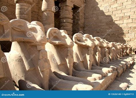 Statues in Karnak Temple stock photo. Image of faraon - 12636148