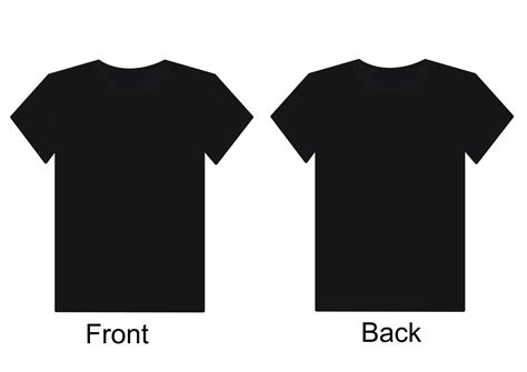 Blank Shirt Template Front And Back