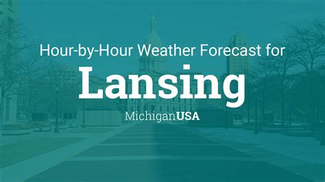 Hourly forecast for Lansing, Michigan, USA