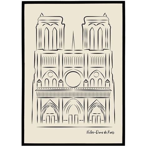 Notre-Dame de Paris Poster | Paris poster, Geometric poster, Poster store