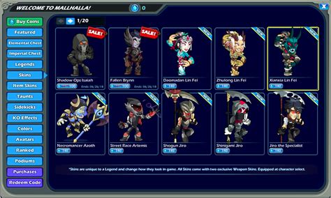 Skins - Brawlhalla Wiki