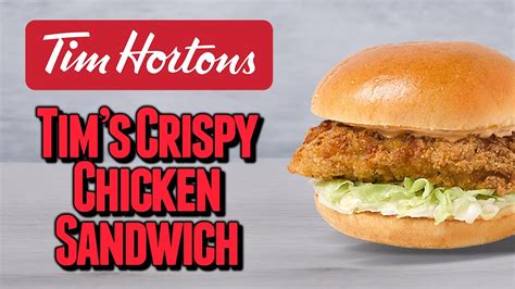 Tim Horton's Crispy Chicken Sandwich Review - YouTube