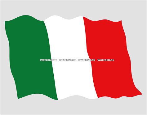 Waving Italian Flag SVG Cut File DXF PNG Clipart Silhouette Cricut File ...