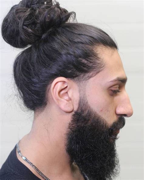 Man Bun For Long Hair | Bun hairstyles for long hair, Men long hair bun ...