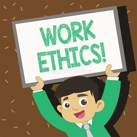 Text Sign Showing Work Ethics. Conceptual Photo Principle that Hard Work Intrinsically Virtuous ...