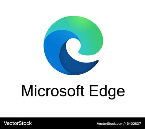 Microsoft edge browser brand logo symbol with name