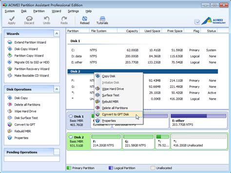 GPT and MBR Disk Converter for Changing the Style of Disk