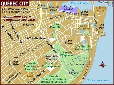 Map of Quebec City