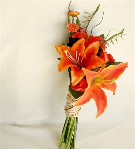 Tiger Lily Bridal Bouquet - Wedding and Bridal Inspiration