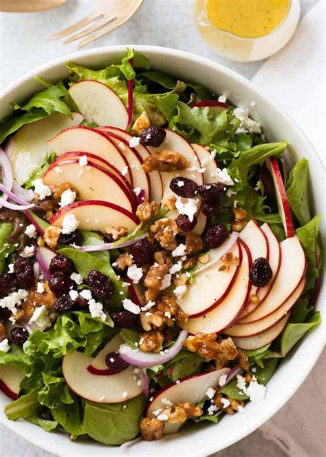 Apple Salad with Candied Walnuts and Cranberries | RecipeTin Eats