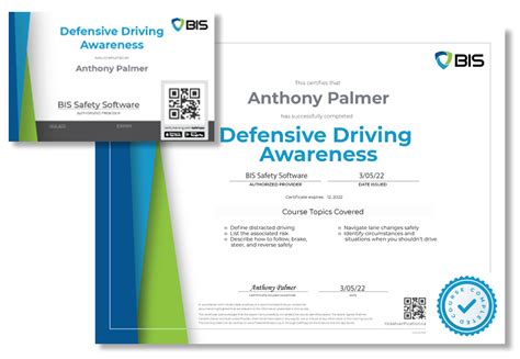 Safe Driving Certificate Template