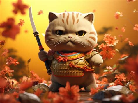 Premium AI Image | samurai cat Most Amazing and Trending HD wallpaper