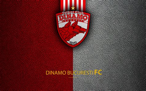 Download wallpapers FC Dinamo Bucuresti, logo, leather texture, 4k ...