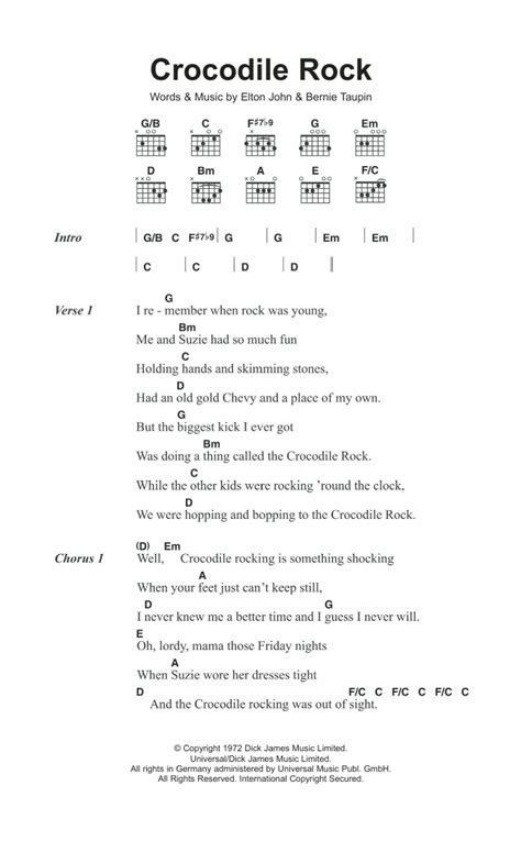 Crocodile Rock | Sheet Music Direct