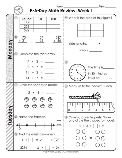 3rd Grade Daily Math Spiral Review • Teacher Thrive