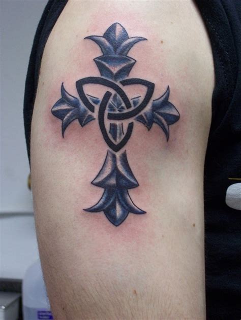 22 Beautiful Tribal Cross Tattoos