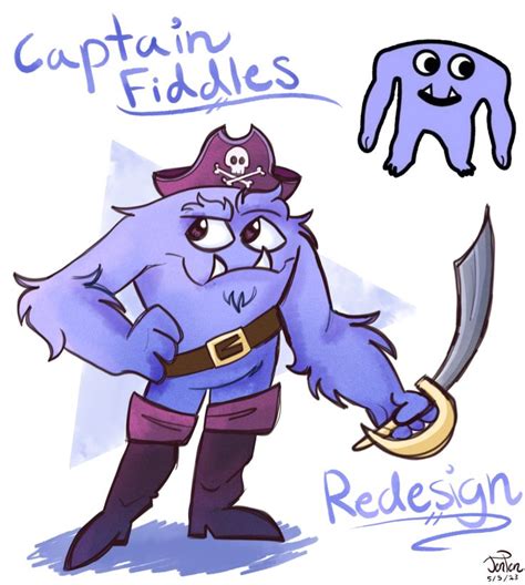 Captain Fiddles Redesign | Captain, Fan art, Cute art