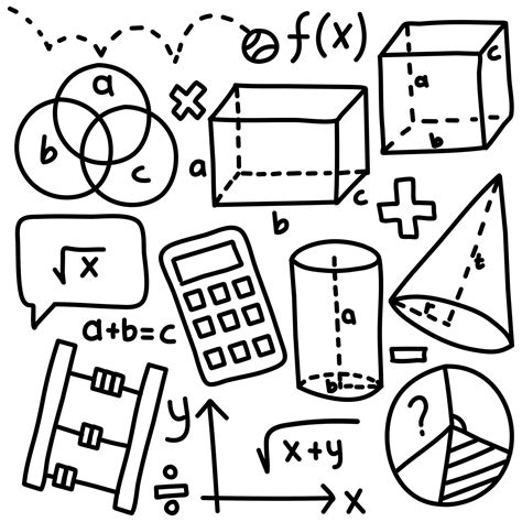 paquete de doodle de dibujo a mano de matemáticas 2160481 Vector en Vecteezy