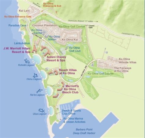 ko olina resort map | Aulani, Aulani disney resort, Disney aulani