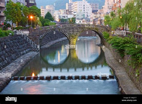 Double arch bridge at night Stock Photo - Alamy