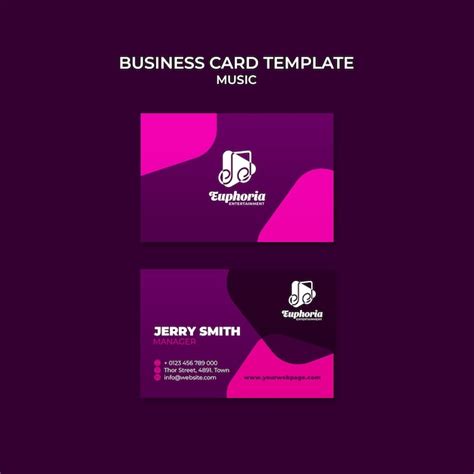 Free PSD | Music performance business card template