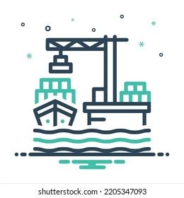 Cargo Ship Port Vector Cartoon Illustration Stock Vector (Royalty Free) 558551299 | Shutterstock