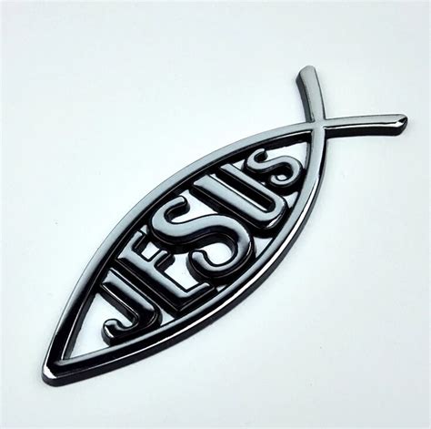 Auto Car 3D Metal Christian Jesus Fish Emblem Sticker Car Badge ...