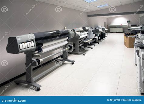 Digital Printing - Wide Format Printer Stock Photo - Image of ...