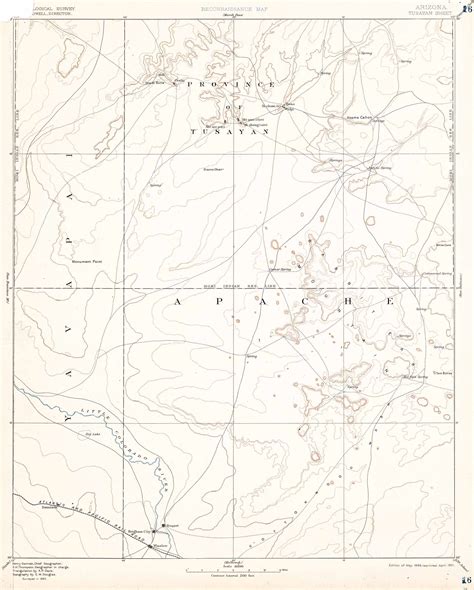 Collection C 007: USGS topographic map of Tusayan, AZ., at the Center ...