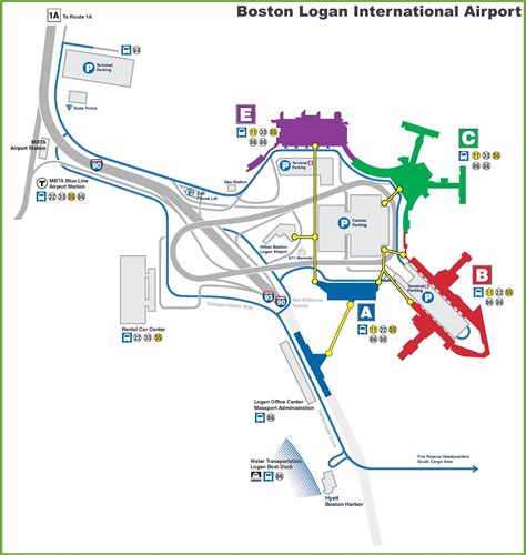 Boston Logan International Airport Map - Terminal Maps - Ontheworldmap.com