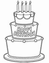 Happy Birthday Coloring Pages Free Printable PDF sketch template