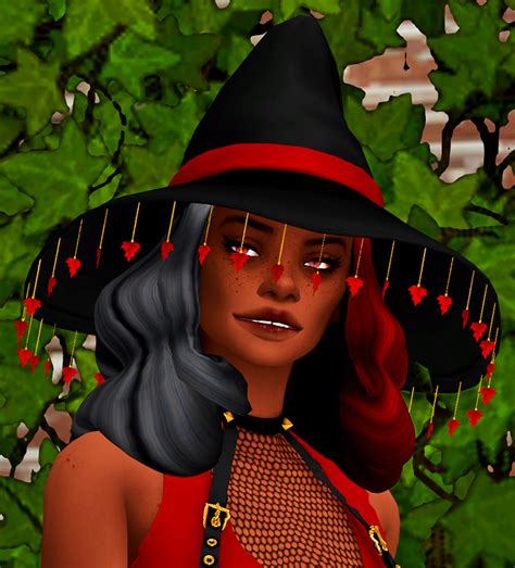 Leafy Witch Hat Divadoom Sims4 CC | The sims 4 packs, Sims 4 characters, Sims 4