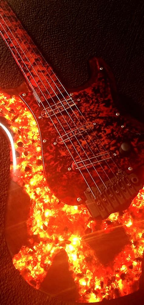 1080P free download | Magma Guitar, black, flame, gold, guitar, guitars, heavy metal, lava ...