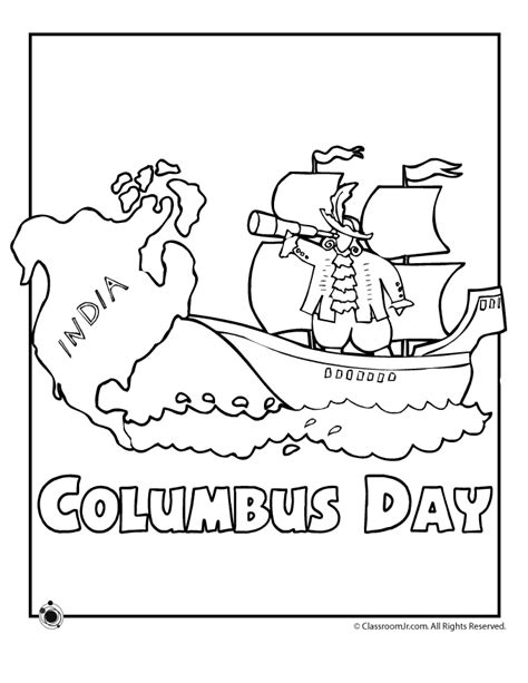 Printable Columbus Day Coloring Pages