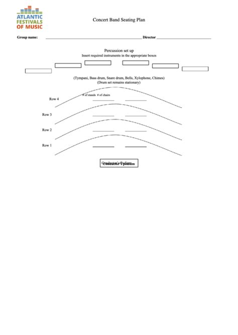 Concert Band Seating Plan printable pdf download