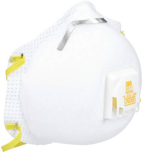 N95 NIOSH-Approved High Quality Disposable Respirator with Cool Flow™ Exhalation Valve 8511 by ...