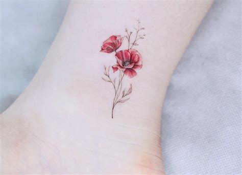 Update 73+ august birth flower tattoo ideas best - in.cdgdbentre