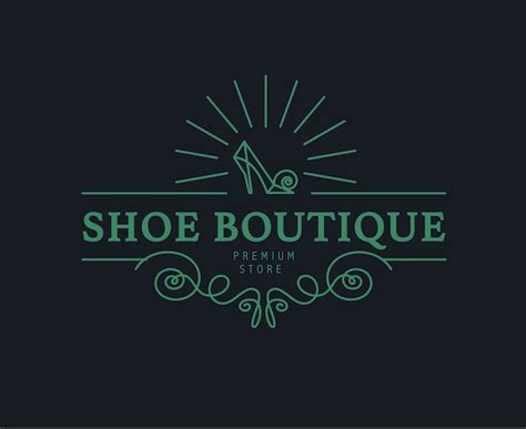 Premium Vector | Vintage shoe store, shop logo . monogram element. shoe ...