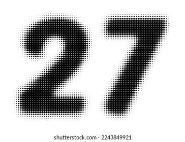 Number 27 Halftone Pop Art Style Stock Vector (Royalty Free) 2243849921 ...