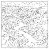 Canyon Coloring Page sketch template