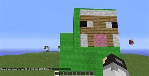 Green sheep statue Minecraft Map