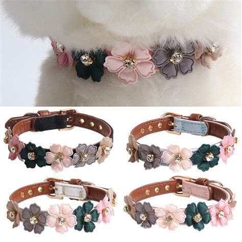 Flower Dog Collar | Cute Dog Collar | Cute Dog Accessories – DogMega.Com