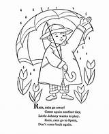 Bluebonkers Nursery Rhymes Coloring Page Sheets Rain Go Away  sketch template