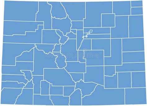 Colorado State Map by Counties Stock Vector - Illustration of county ...