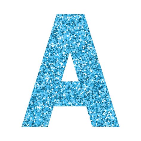 Blue Glitter Letters and Numbers, Blue Glitter Alphabet, Blue Glitter Digital Alphabet, Blue ...