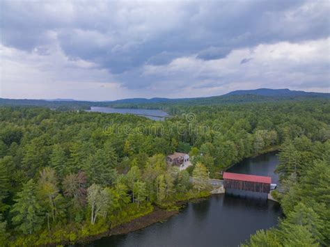 Hancock Greenfield Covered Bridge, Greenfield, NH, USA Stock Photo ...