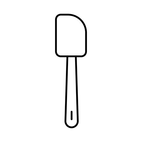 Outline, simple vector kitchen spatula icon isolated on white background. 16074768 Vector Art at ...